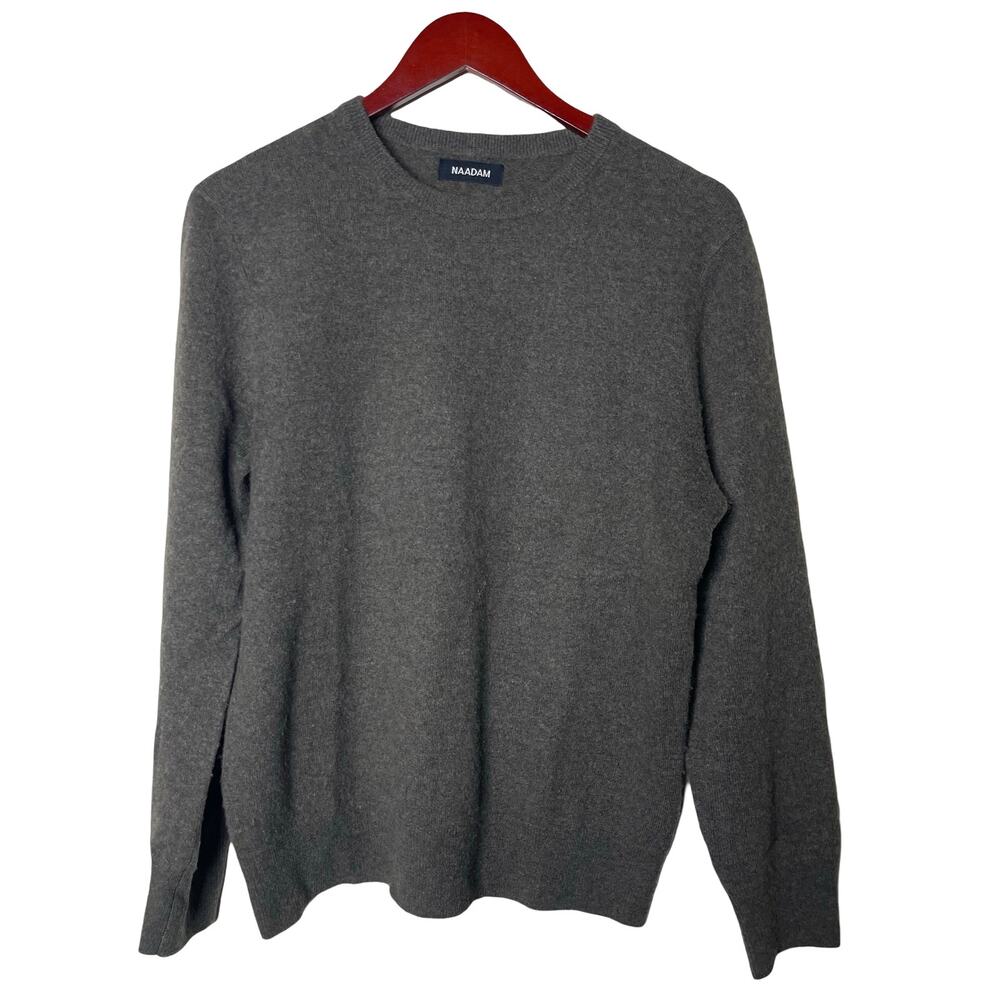Naadam men 100% cashmere green pullover crewneck sz M